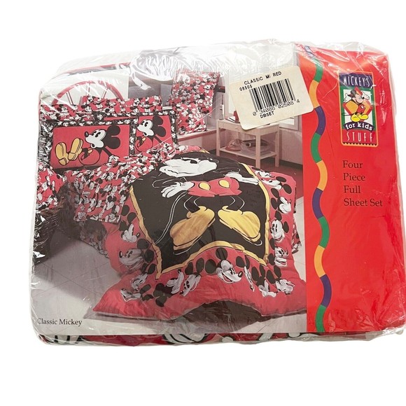 Disney Bedding Disney Vtg 8s 90s Classic Mickey Mouse Full Sheet